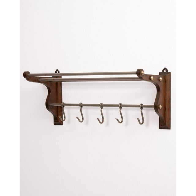 Mid 20th Century France Brown Wood Coat Rack For Sale - Image 10 of 15