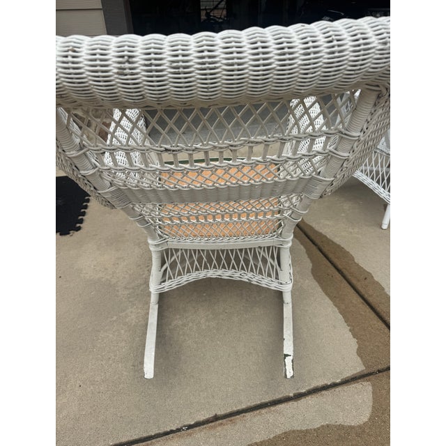 1920s 1920s Heywood Wakefield Wicker Rocker For Sale - Image 5 of 5