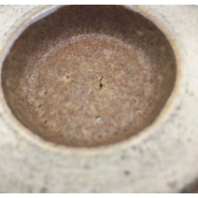 Mid 20th Century Mid 20th Century Japanese Mingei-Style Footed Stoneware Bowl For Sale - Image 5 of 8