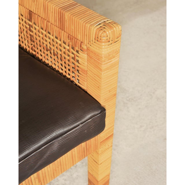Set of Four Billy Baldwin for Bielecky Cane Dining Armchairs For Sale - Image 14 of 18