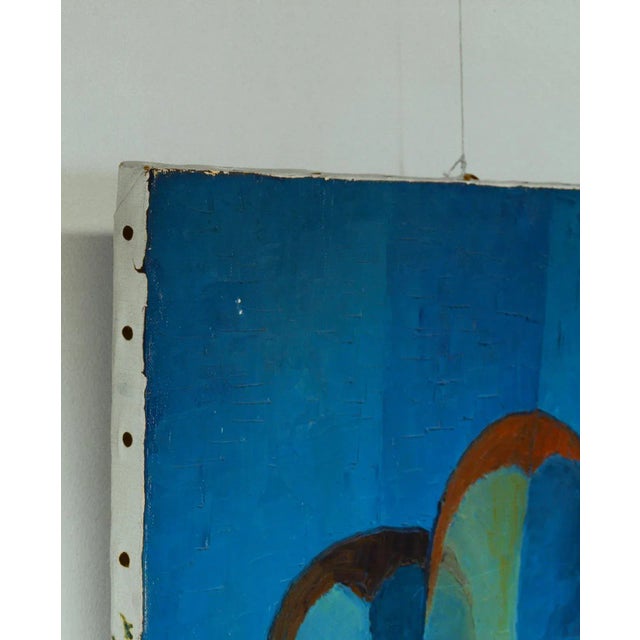 Blue Portrait With Three Characters, Clemencet, 1972 For Sale - Image 8 of 18