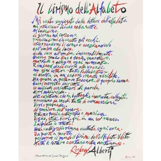 Rafael Alberti, The Lyricism of Alphabet, 1972, Lithograph For Sale