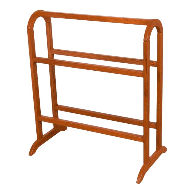 1970s MidCentury FBJ Mobler Danish Denmark Teak Blanket Stand Rack For Sale