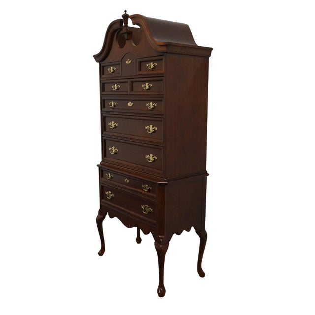 BASSETT FURNITURE Eden House Collection Solid Cherry Traditional Style 38" Highboy Chest 2083-0264 / 2083-0288 82.25" High...