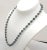 Mid-Century Modern Vintage 1960s Signed Napier Goldtone Blue Faceted Beads Single Strand Necklace For Sale - Image 3 of 5
