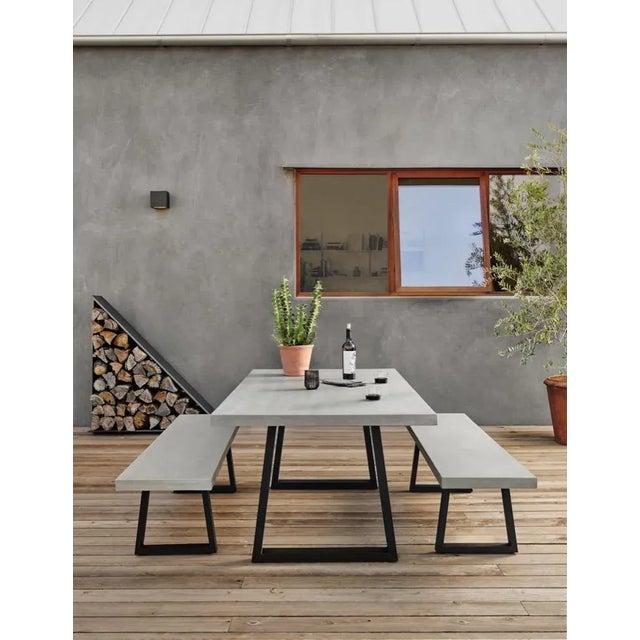 2020s Four Hands Cyrus 79" Outdoor Dining Table, Grey For Sale - Image 5 of 13
