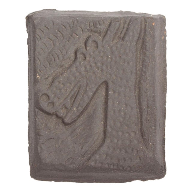 Studio Pottery Animal Tile by Mark Bulwinkle For Sale