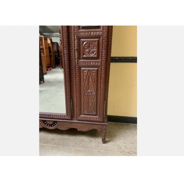 Wood Vintage Wardrobe in Oak, 1920 For Sale - Image 7 of 11