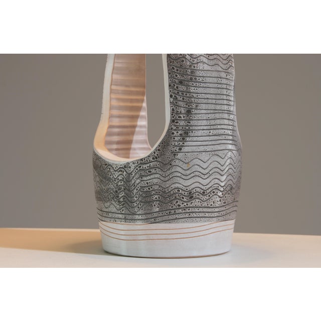 Ceramic Openwork Ceramic Lamp by Jean Austruy, France, 1960 For Sale - Image 7 of 14