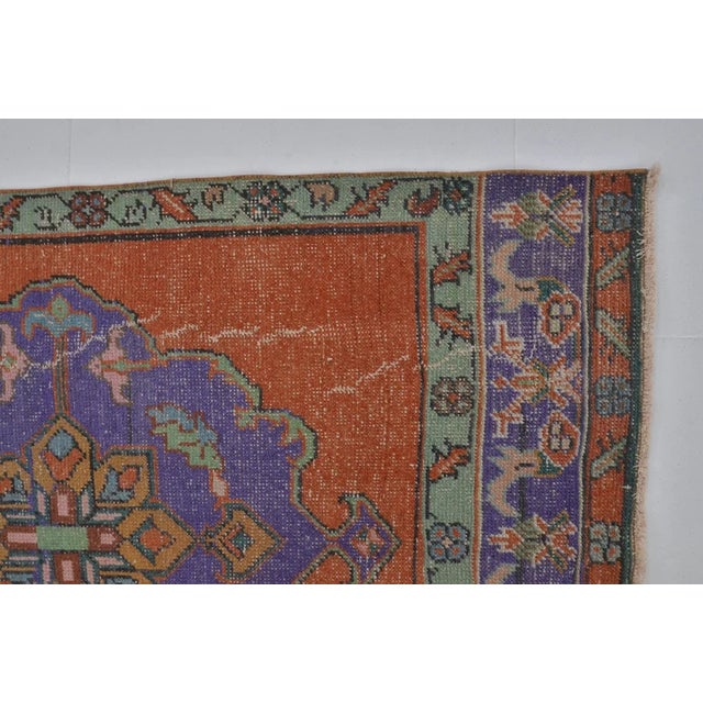 1950s Anatolian Floral Oushak Hallway Runner For Sale In Phoenix - Image 6 of 10