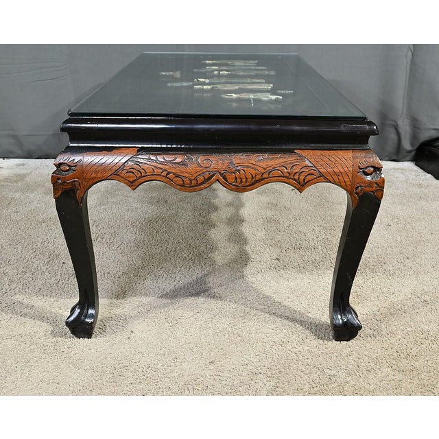 Lacquered Wood Living Room Table, Chna, 1950s For Sale - Image 17 of 18