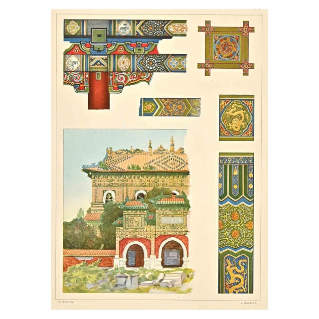 A. Alessio, Decorative Motifs: Chinese Styles, Chromolithograph For Sale