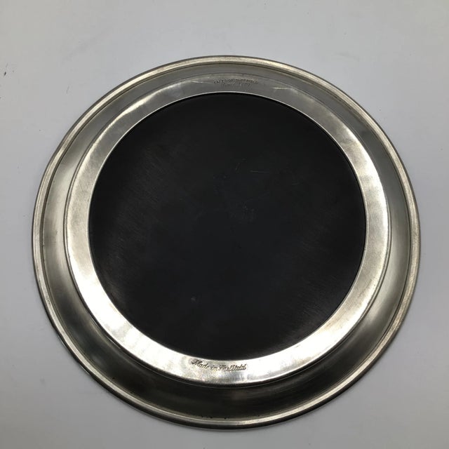 Pewter Eales of Sheffield Serving Tray and 6 English Pewter Stemmed Aperitif Glasses - Set of 7 For Sale - Image 12 of 13