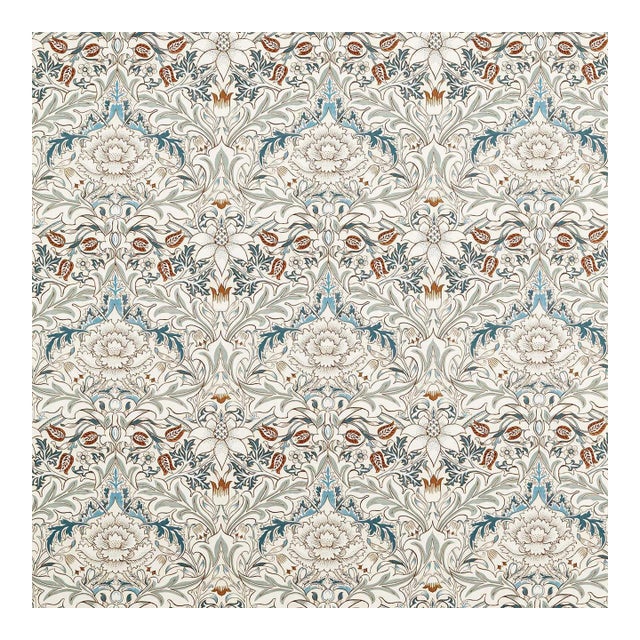 Morris & Co. Simply Severn WW Fabric in Sage Leaf/Tan For Sale