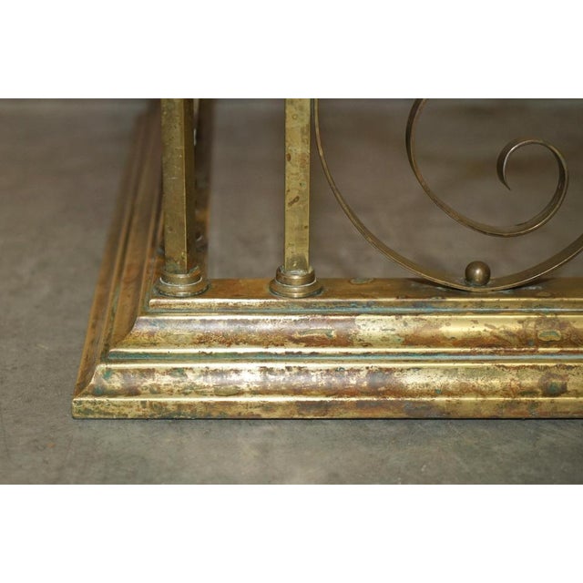 Metal Antique Club Fender with Brown Leather Chesterfield Seats For Sale - Image 7 of 18