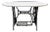 Antique Cast Iron Singer Treadle Sewing Machine Base Oval Marble Console Table For Sale