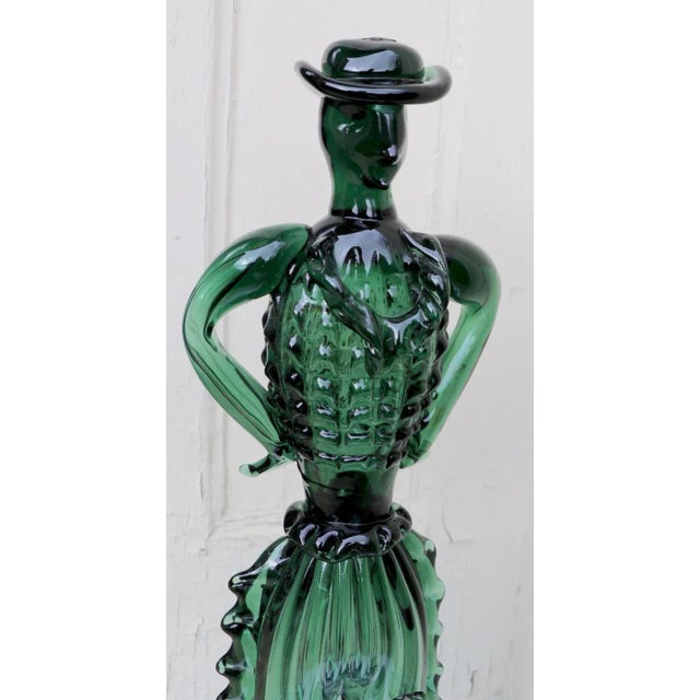 Gaucho Cowboy Figure in Blown Glass Attributed to Barovier For Sale - Image 11 of 12