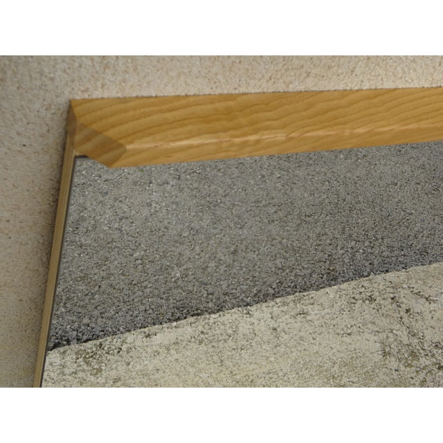 1970s Scandinavian Mirror in Light Oak, 1970s For Sale - Image 5 of 14