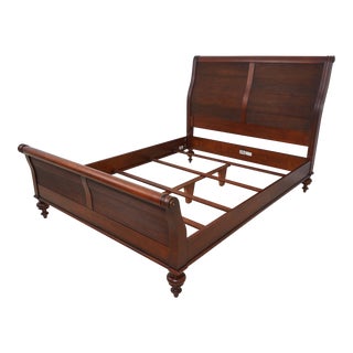 Ethan Allen Queen Size British Classics Sleigh Bed For Sale