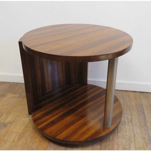 Brown 1930s Art Deco Table Attributed to Etienne Kohlmann For Sale - Image 8 of 13