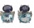 Metal Christina Addison Mini Gum Drop Earrings With Peridot and Blue Topaz and Diamonds - a Pair For Sale - Image 7 of 12