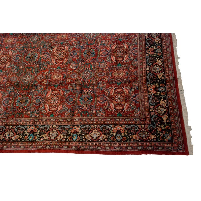 Vintage Mahal Rug - 12'4" X 19'1" For Sale In New York - Image 6 of 10