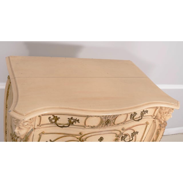 Antique 19th Century Cherub Carved Painted High Chest of Drawers For Sale In Philadelphia - Image 6 of 18