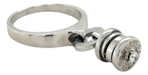 Bulgari, B.zero1 18k White Gold and Diamond Charm Ring, Size 7.25