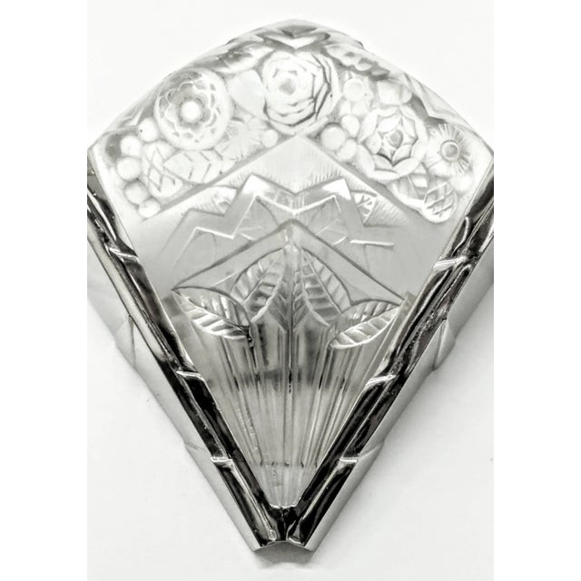 Jean Noverdy French Art Deco Geometric Wall Sconces Signed by Noverdy - a Pair For Sale - Image 4 of 6