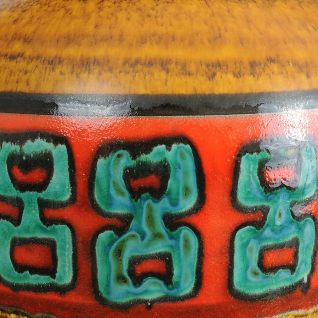 Mid-Century Modern Mid-Century Fat Lava Floor Vase from Scheurich, 1970s For Sale - Image 3 of 6