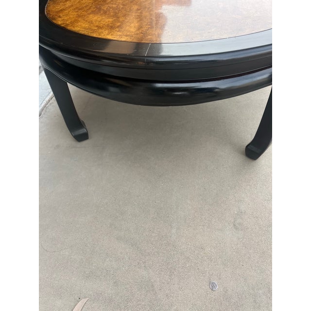 Mid Century Ming Style Coffee Table With Burlwood For Sale - Image 9 of 12