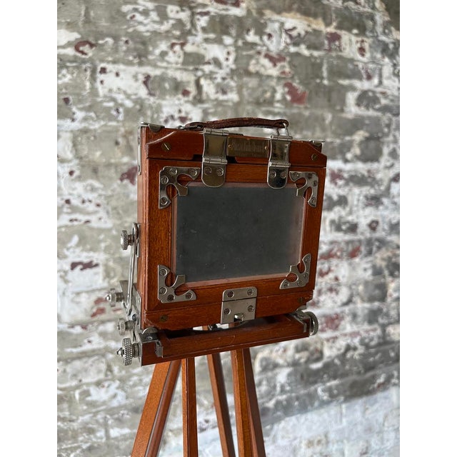Vintage Wista Field 45 Wooden Large Format Camera on Extendable Tripod For Sale - Image 9 of 12