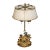 19th Century French Bronze Ormolu and Porcelain Figural Desk Lamp For Sale