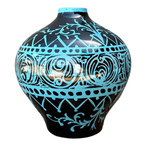 Vintage Italian Glazed Ceramic Urn