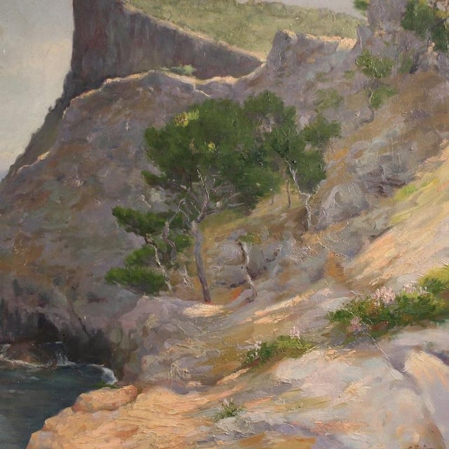 Spanish Artist, Sea View, 1901, Oil on Canvas For Sale - Image 11 of 13