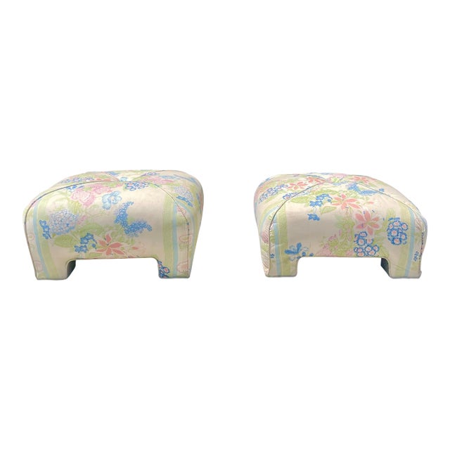 1960s Vintage Ottomans - a Pair For Sale