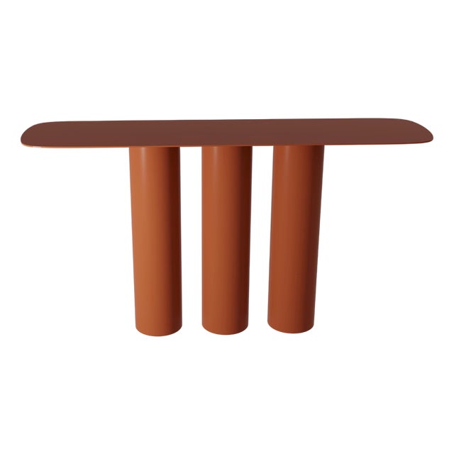 Luna 150 Metal Console Table by Laurence Du Tilly For Sale