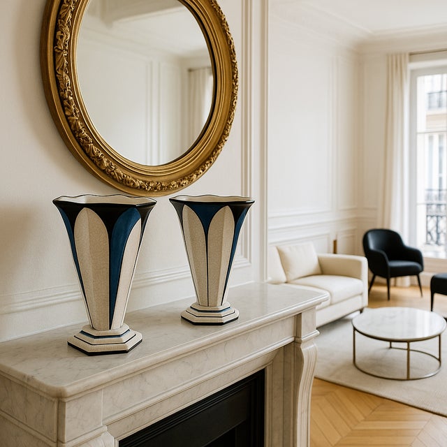 Art Deco Vases from Longwy, 1930s, Set of 2 For Sale - Image 11 of 12