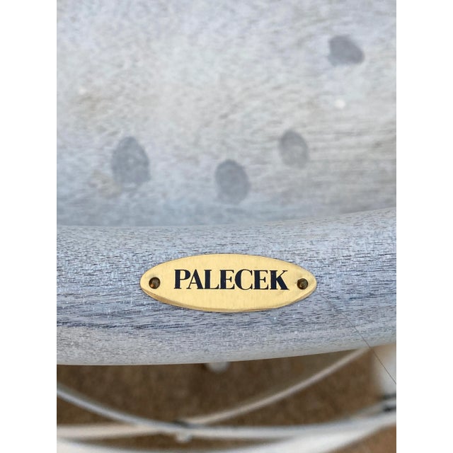 White Palecek Cross Back X-Back Chairs - a Pair For Sale - Image 6 of 7