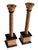 Brown Late 20th Century Neoclassical Travertine Candlestick Holders, Pair For Sale - Image 8 of 9