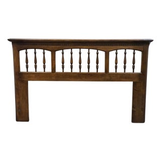 Ethan Allen Classic Manor Collection Solid Maple Queen Size Spindle Headboard 15-5634-5 For Sale