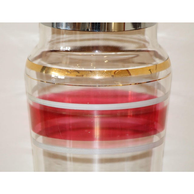 1940s Very Clean, Large, 1940s Glass Cocktail Shaker For Sale - Image 5 of 6