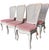 Elegant set of six French Provincial / Louis XV style dining chairs featuring hand-finished frames with carved details,...