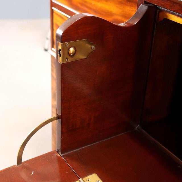 Mahogany and Glass Bookcase with Flame Mahogany Veneer For Sale - Image 5 of 11