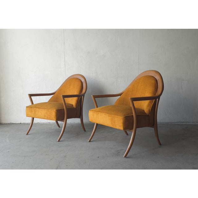 Mid-Century Modern Pair of Mid Century Sabre Leg Lounge Chairs by Widdicomb For Sale - Image 3 of 9