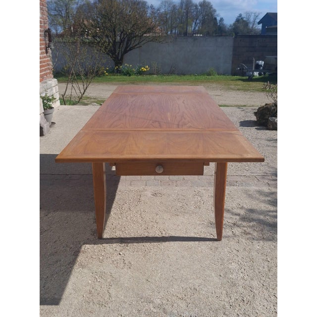 1950s French Reconstruction Extendable Oak Table, 1950 For Sale - Image 5 of 17