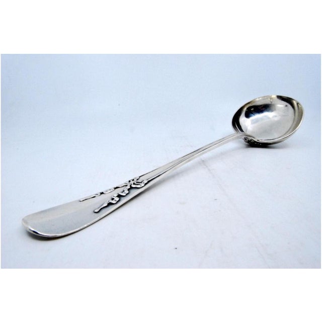 Silver Soup Ladle with Raised Loops For Sale - Image 4 of 8