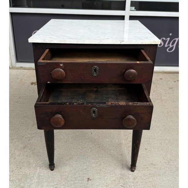 19th Century End Table With Marble Top For Sale - Image 4 of 11