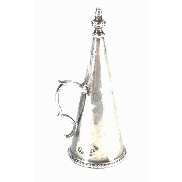 Metal Antique 18th English Georgian Heraldic Sterling Silver Chamberstick J. Mewburn & J. Crouch For Sale - Image 7 of 9