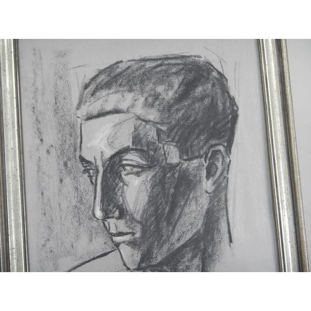 Mina Anselmi, Youth, 1940, Charcoal Drawing, Framed For Sale - Image 4 of 10